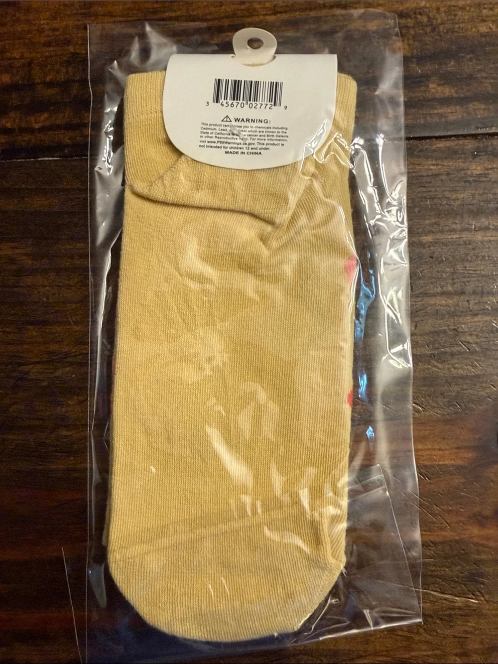 Fashion ‘Betty Boop’ Pale Yellow/Pink/Red Foot Socks (OS)